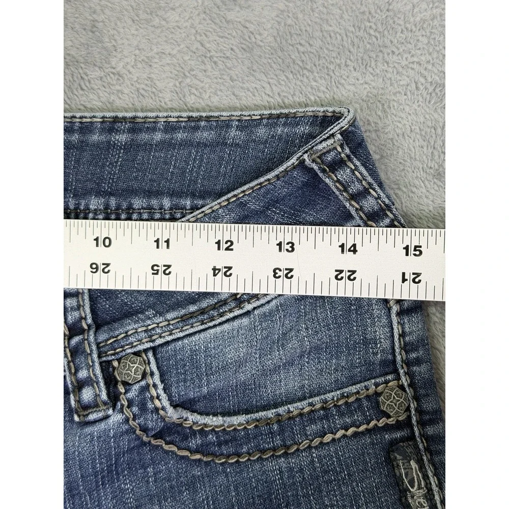 Silver Jeans Womens 28 Blue Medium Wash Denim Suki Low‎ Rise Bootcut Stretch